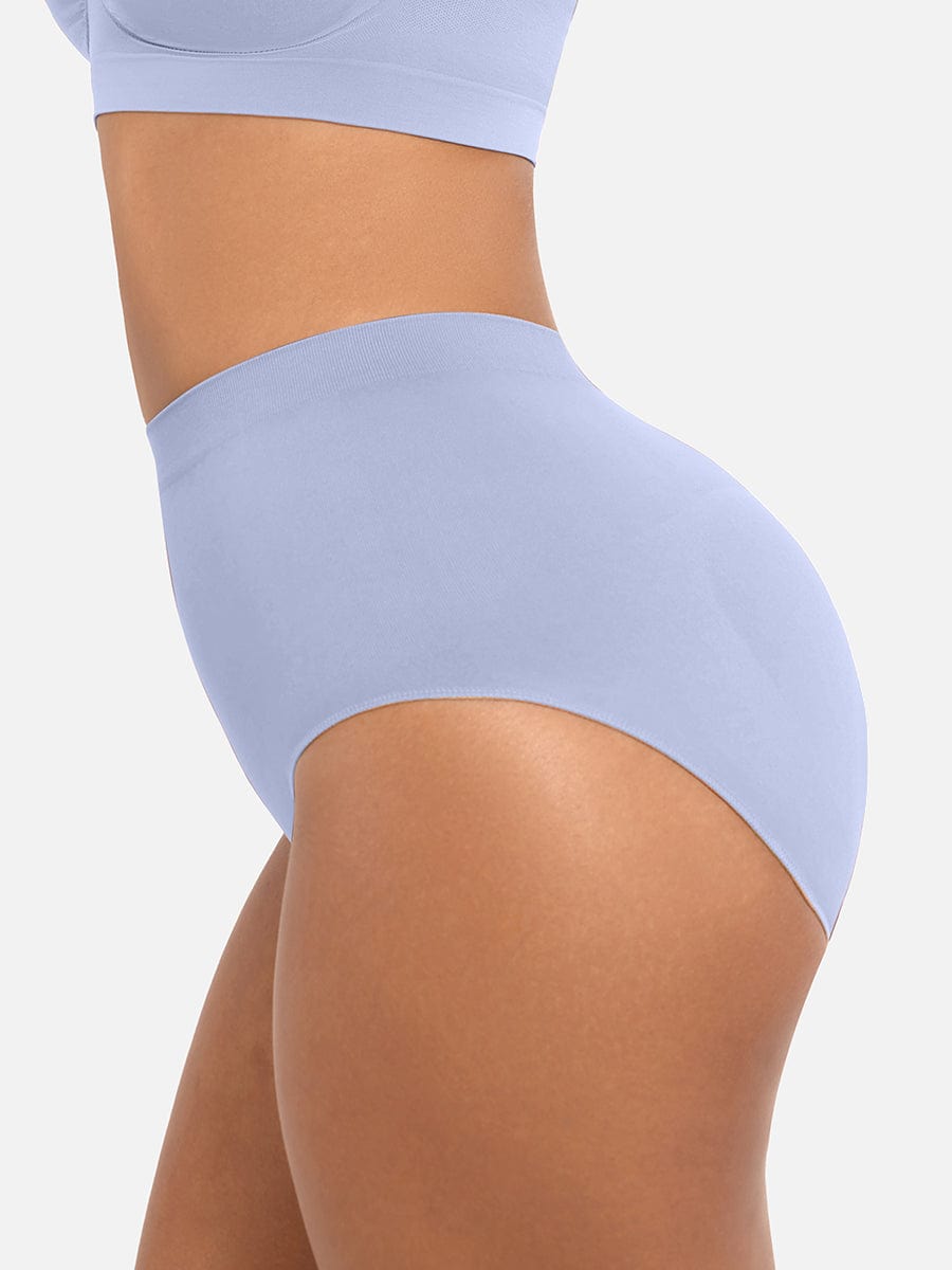 Seamless Mid Waist Tummy Control Brief with Antibacterial Fabric - FirmaHold