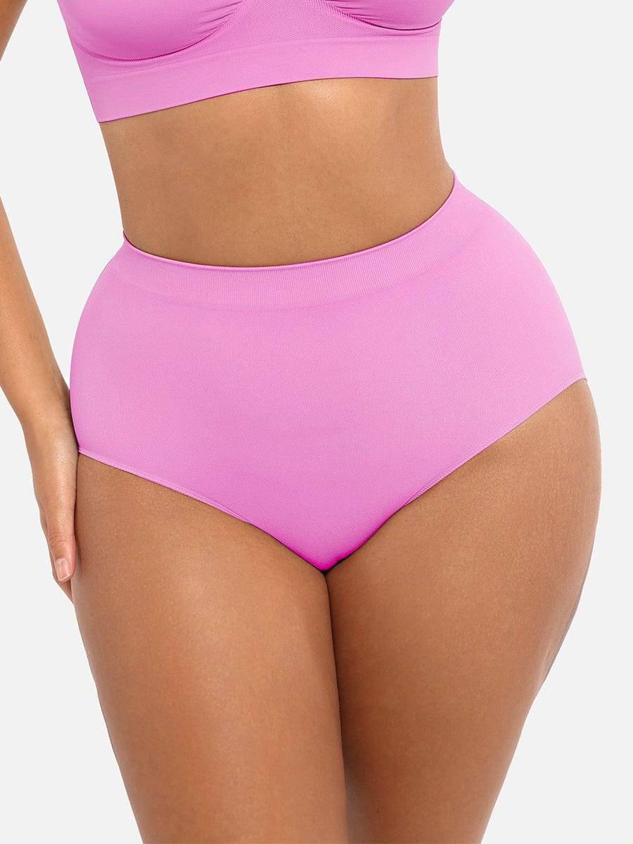 Seamless Mid Waist Tummy Control Brief with Antibacterial Fabric - FirmaHold