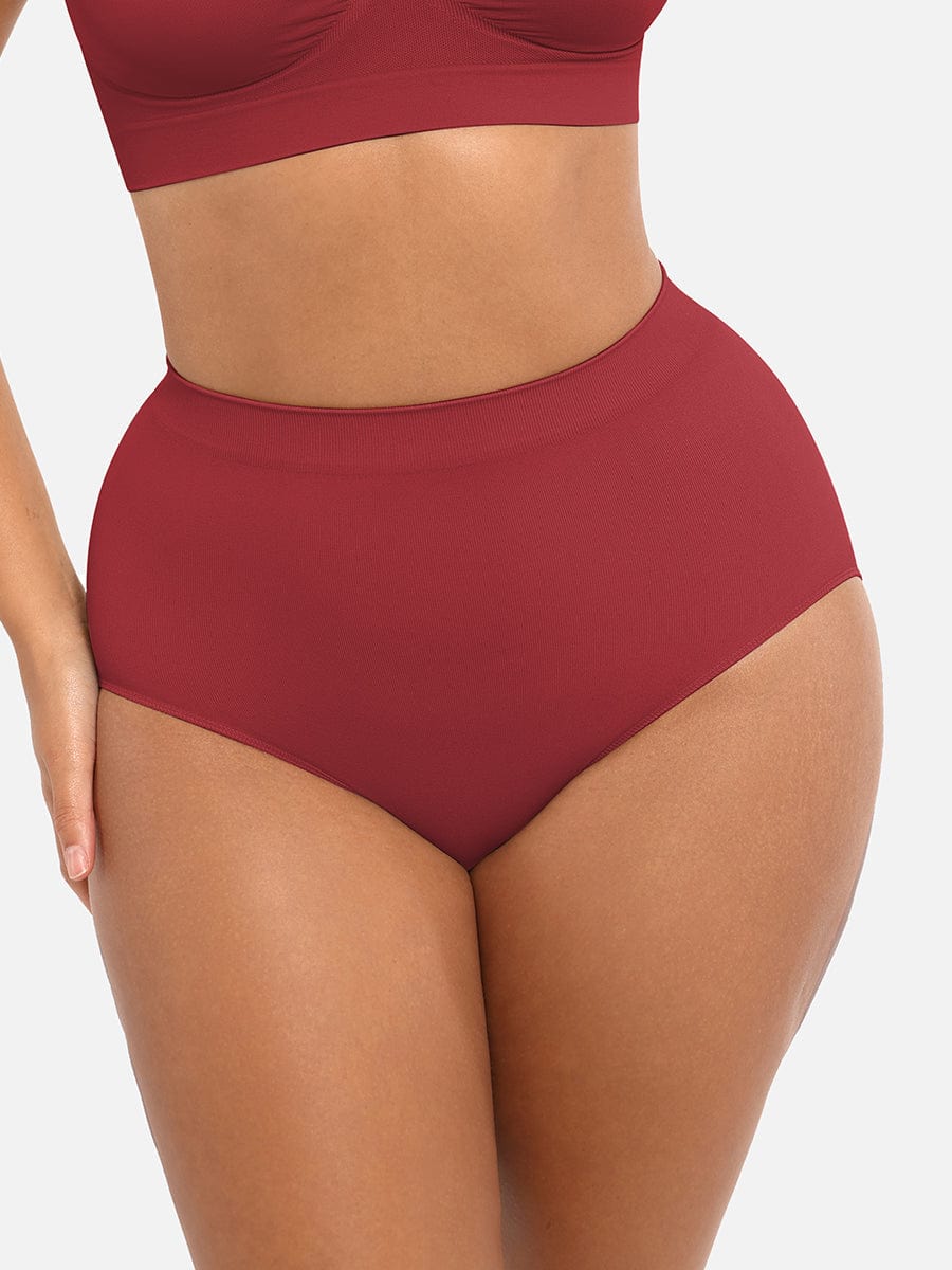 Seamless Mid Waist Tummy Control Brief with Antibacterial Fabric - FirmaHold