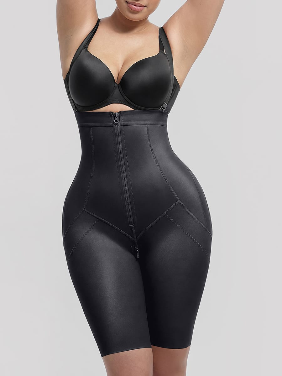 Body Shaper with Removable Shoulder Straps and Clips for Post-Operative Wear - FirmaActive