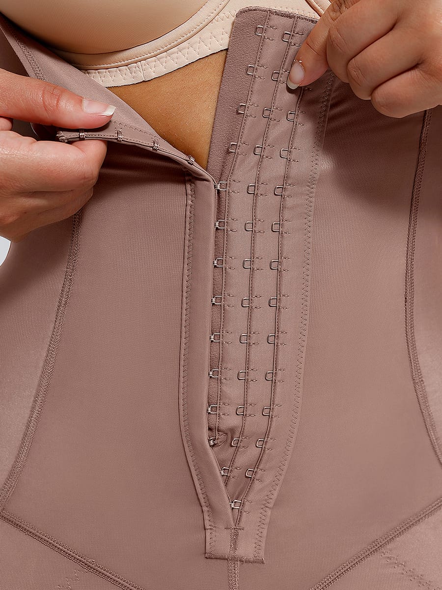 Postoperative U-shaped 3-Breasted Full Body Shaper with Adjustable Chest Support - FirmaActive