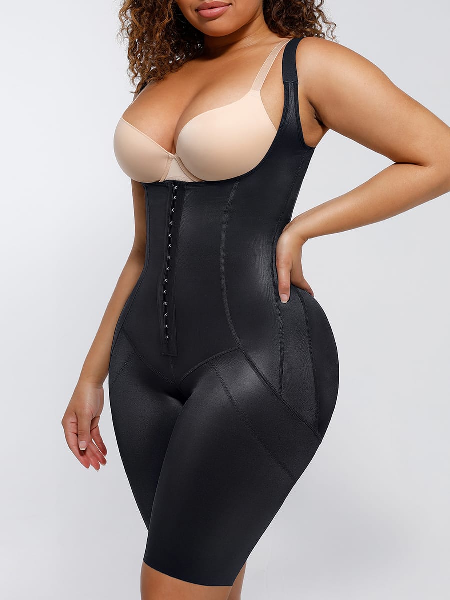 Postoperative U-shaped 3-Breasted Full Body Shaper with Adjustable Chest Support - FirmaActive
