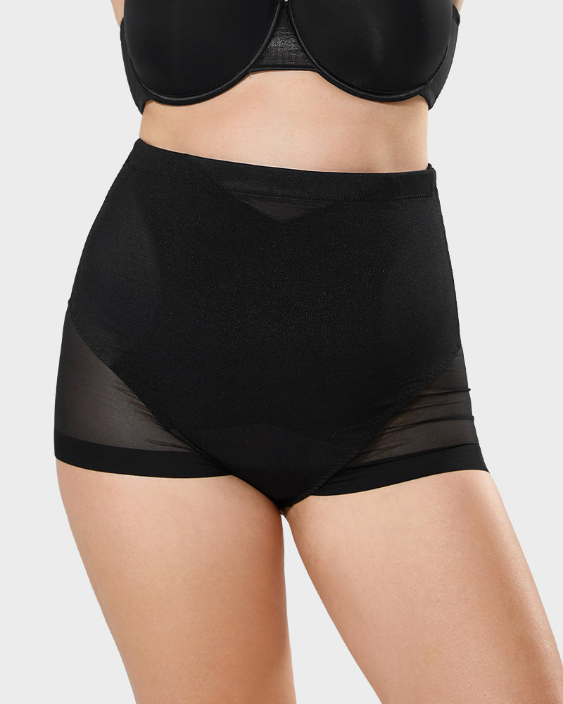 Sculpting Mesh High-Waist Shaper Panty - FirmaSmooth