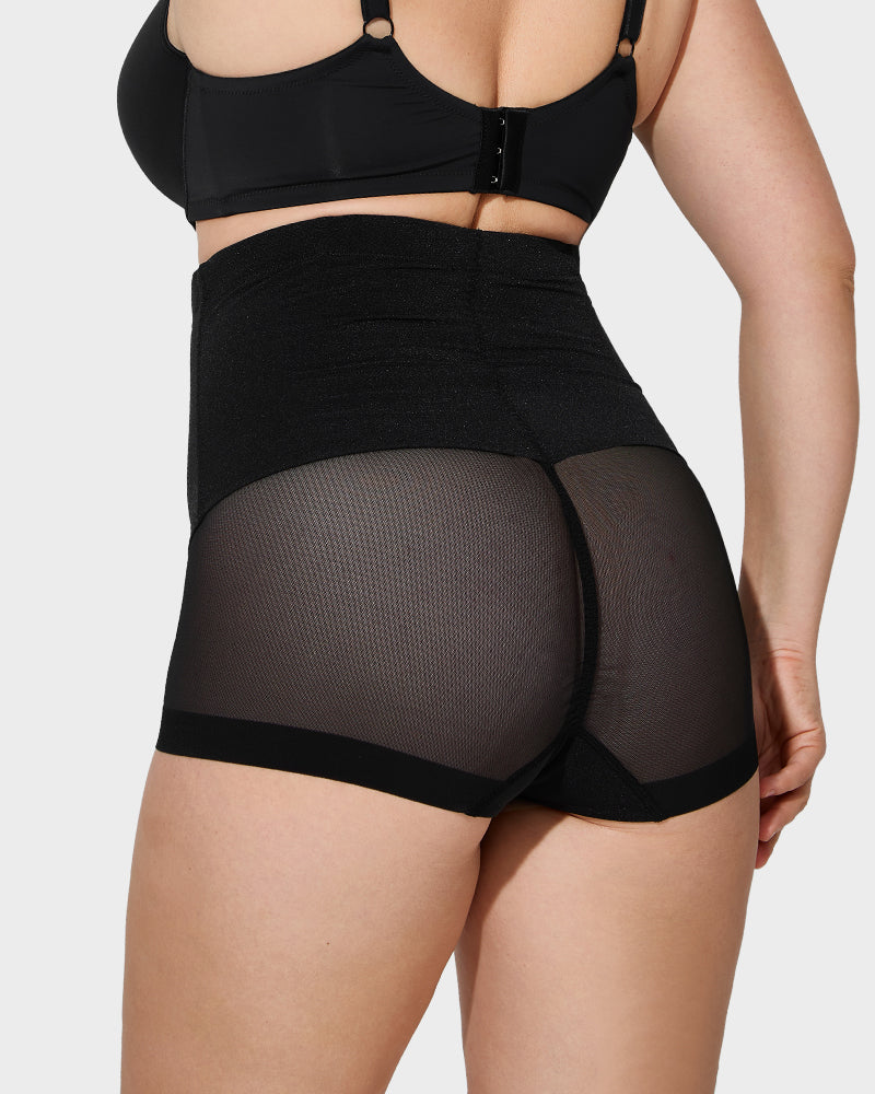 Sculpting Mesh High-Waist Shaper Panty - FirmaSmooth