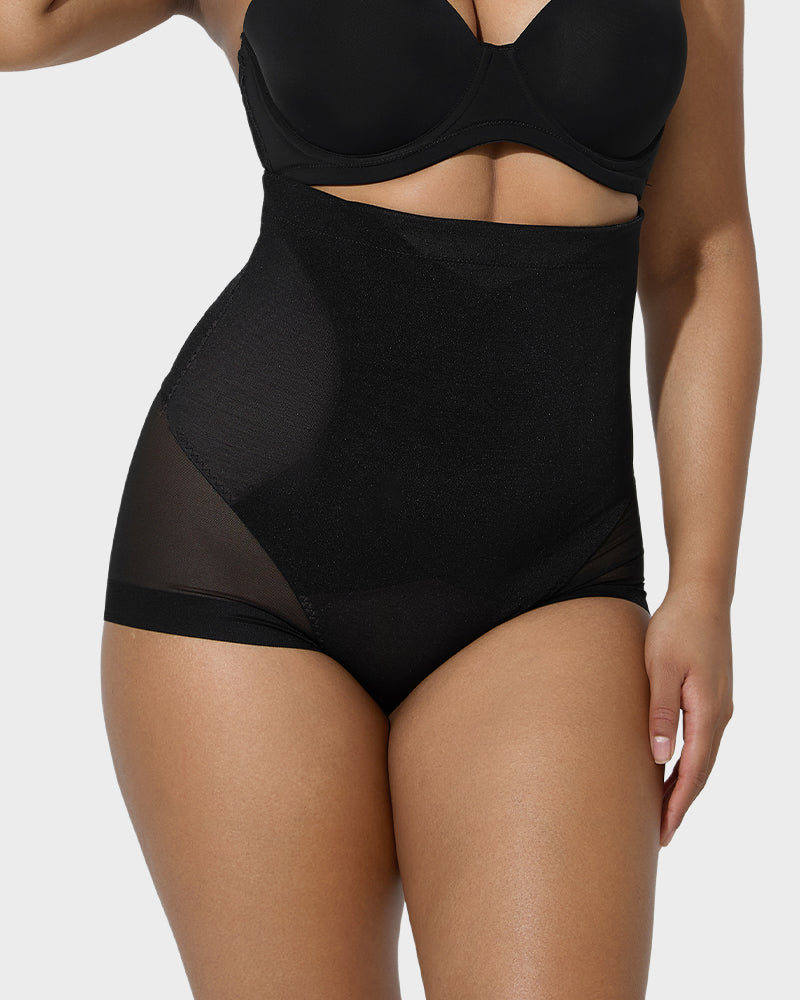 Sculpting Mesh High-Waist Shaper Panty - FirmaSmooth