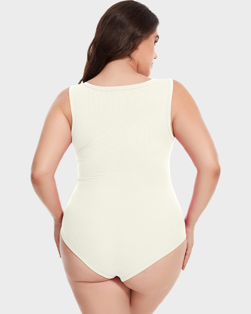 Sleeveless Tummy Control Tank Bodysuit - FirmaSculpt