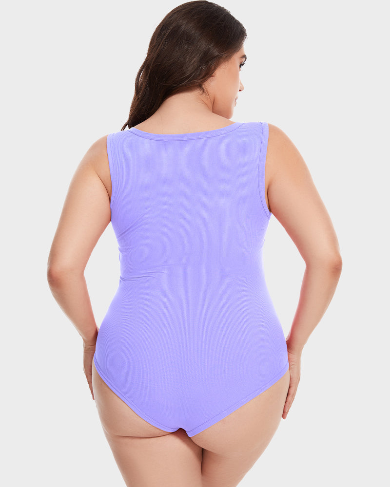 Sleeveless Tummy Control Tank Bodysuit - FirmaSculpt