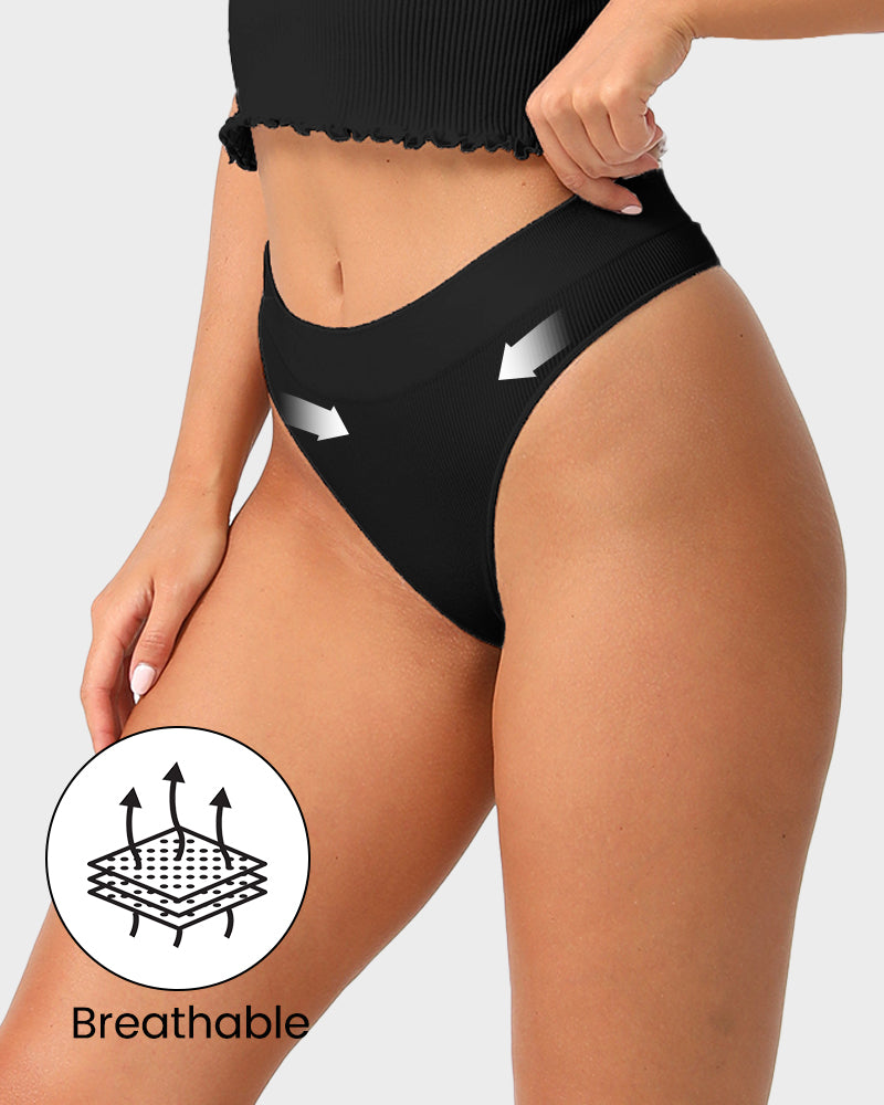 Seamless Low-Rise Thong Underwear 3-Pack - FirmaSmooth