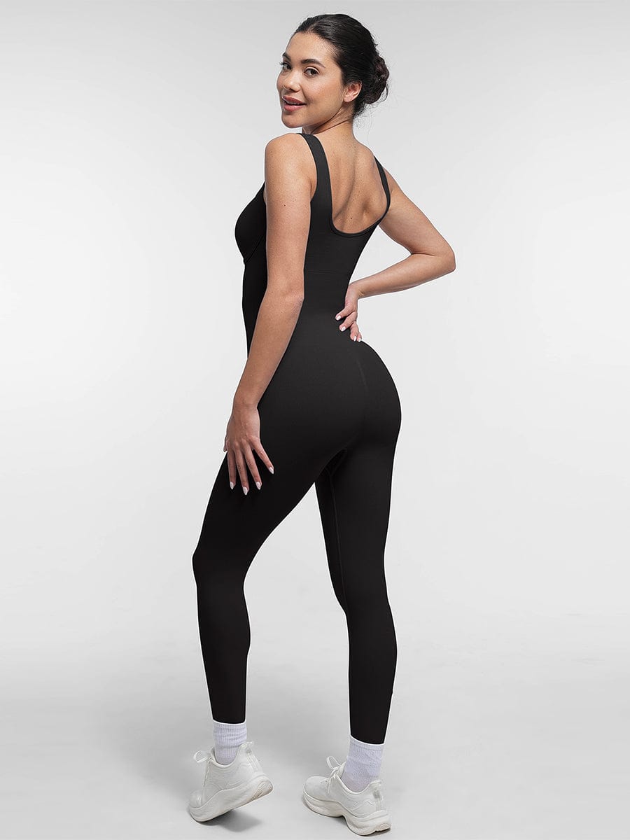 Square Neck U-Back Shaping Jumpsuit - FirmaSculpt