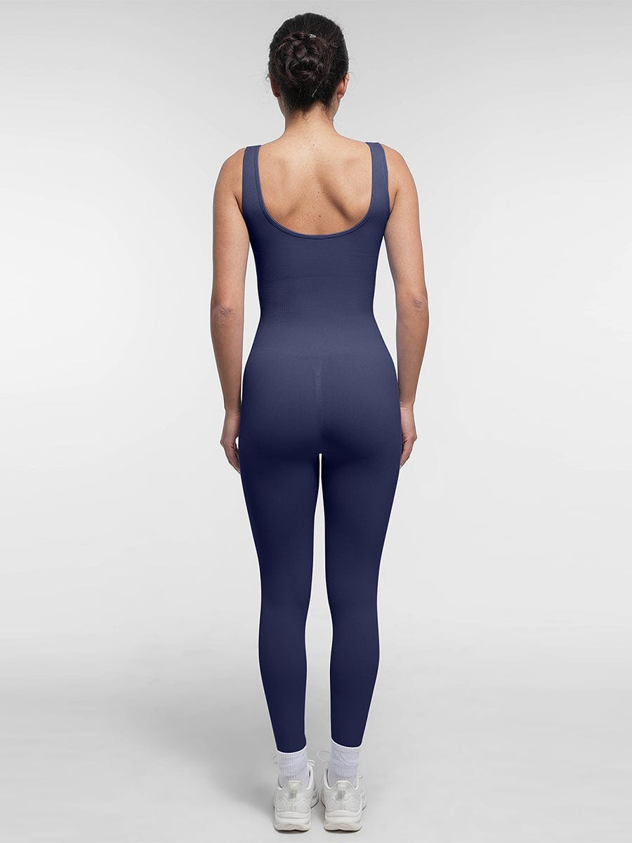 Square Neck U-Back Shaping Jumpsuit - FirmaSculpt