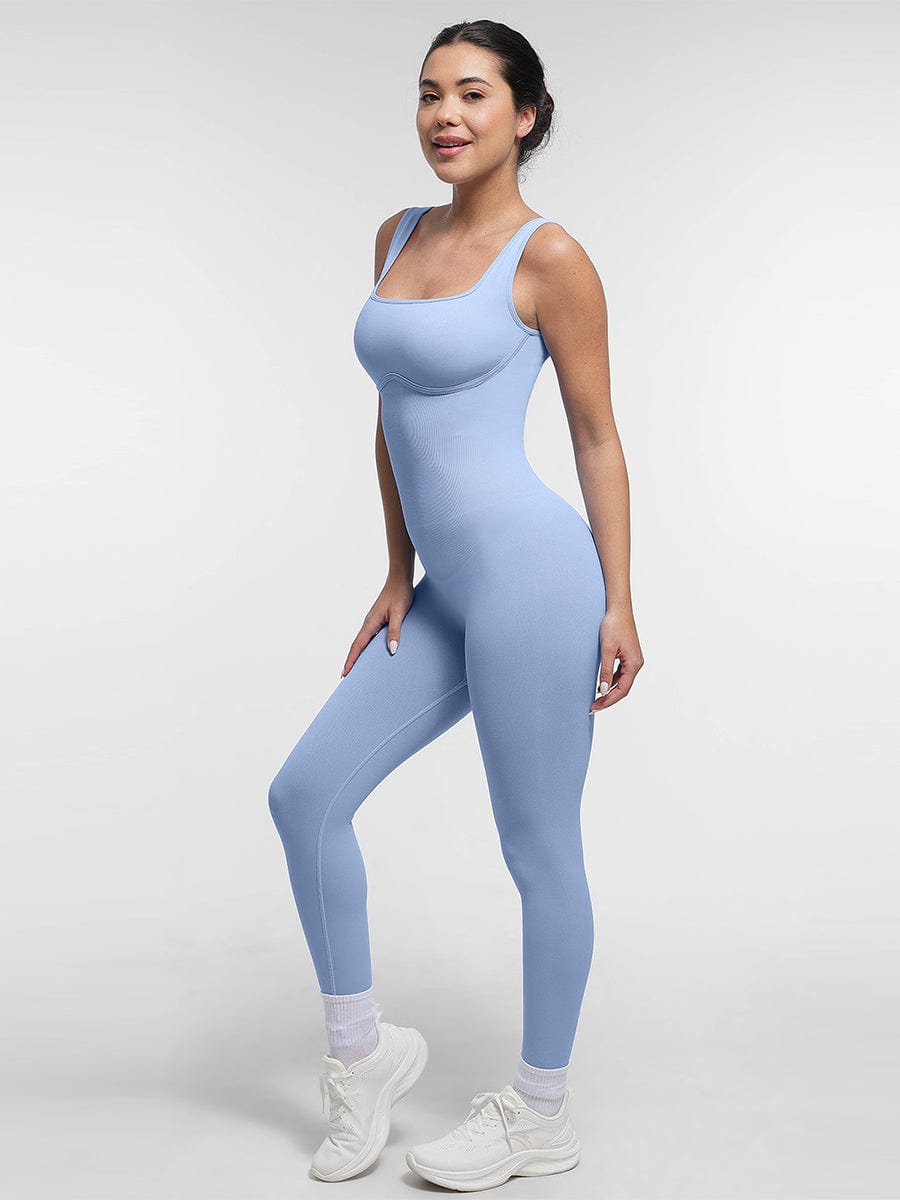 Square Neck U-Back Shaping Jumpsuit - FirmaSculpt