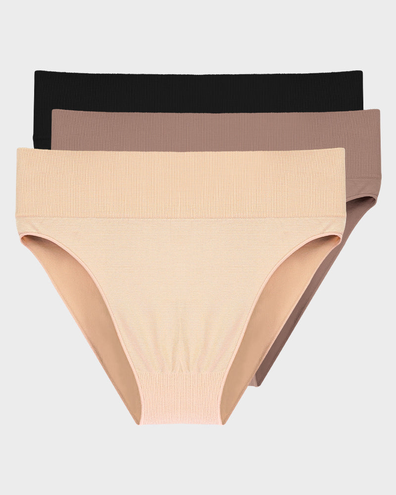 High-Waist Tummy Control Briefs 3-Pack - FirmaControl