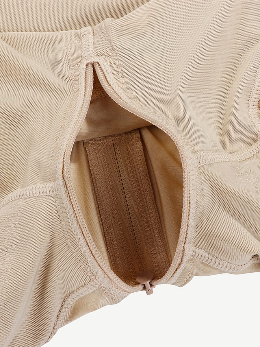 Detachable Strap Side Zip Post-Op Body Shaper with Crotch Zipper - FirmaActive