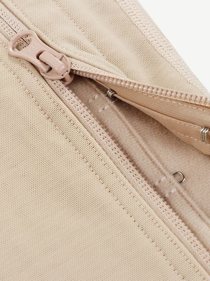 Detachable Strap Side Zip Post-Op Body Shaper with Crotch Zipper - FirmaActive