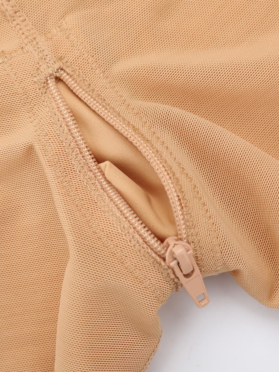 Post-surgical Tummy Control Full Body Shaper Faja with Adjustable Straps and Crotch Zipper - FirmaHold