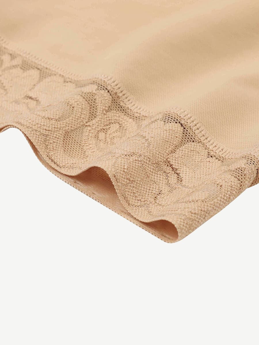 Lace Trim Post-Surgical Full Body Shaper with Sleeves FirmaHold