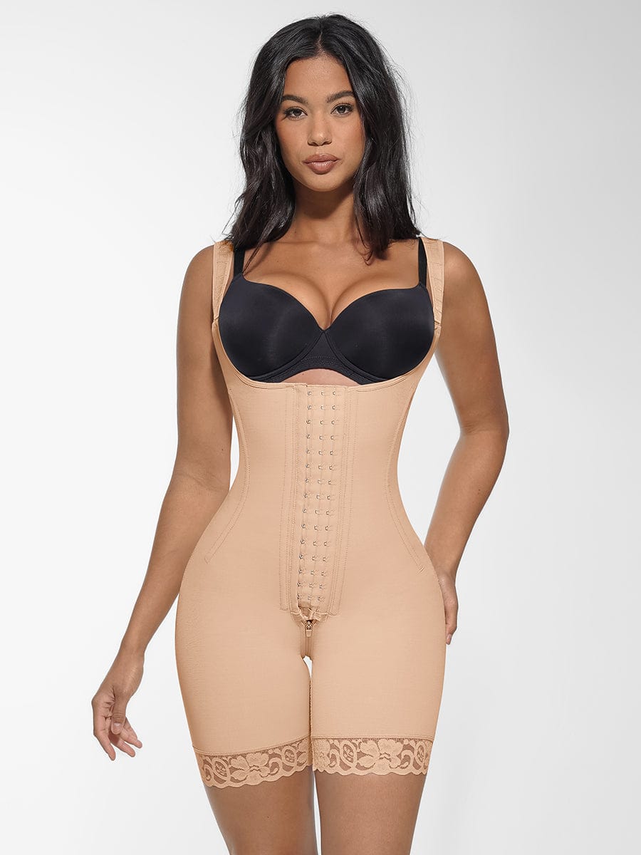 Full-Body Steel Bone Shaping Bodysuit with Bust Support - FirmaSculpt