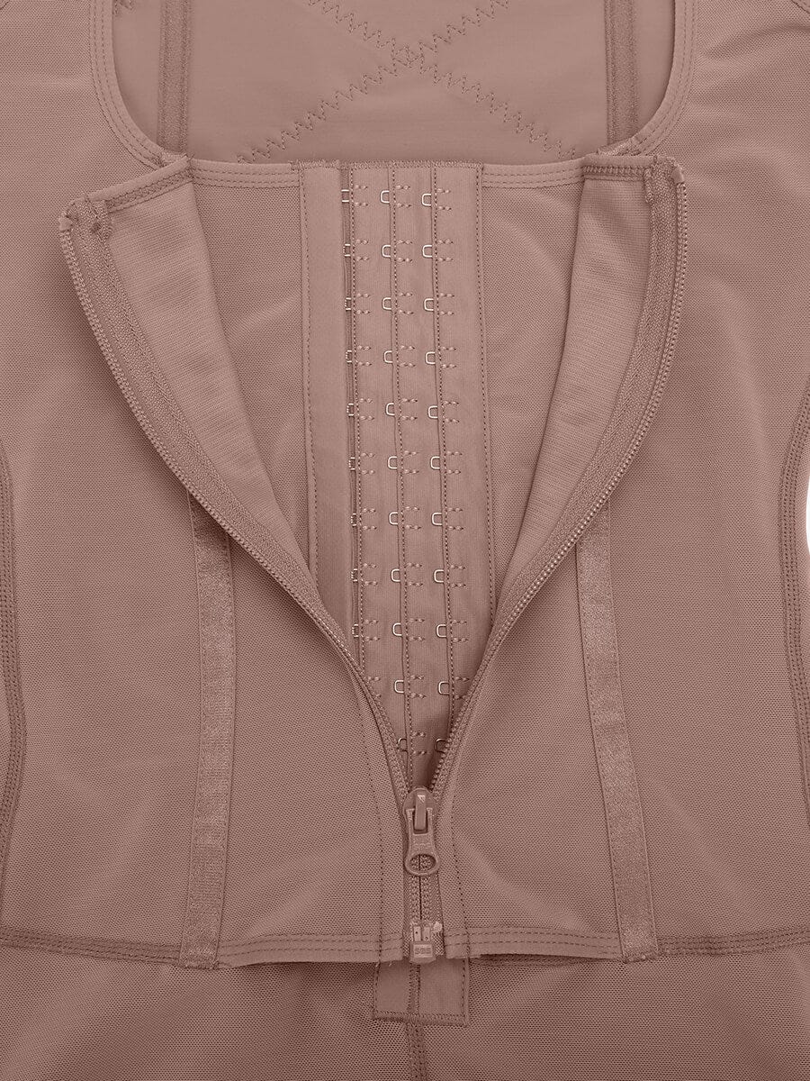 Post Surgery U-Shaped Bust Support Waist and Abdomen Shapewear with Steel Bones FirmaHold