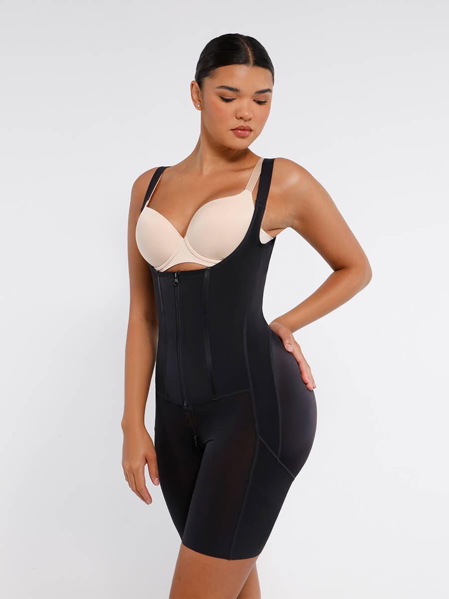 Post Surgery U-Shaped Bust Support Waist and Abdomen Shapewear with Steel Bones FirmaHold