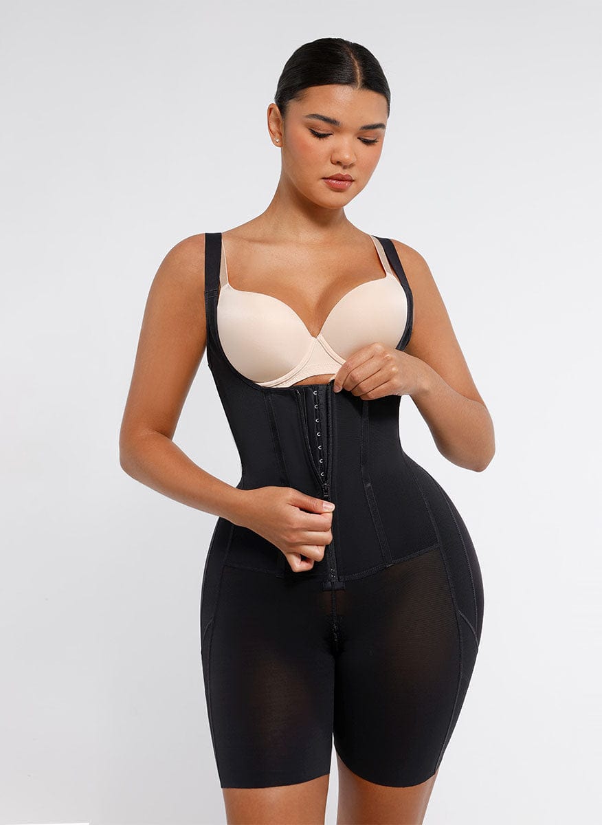 Post Surgery U-Shaped Bust Support Waist and Abdomen Shapewear with Steel Bones FirmaHold