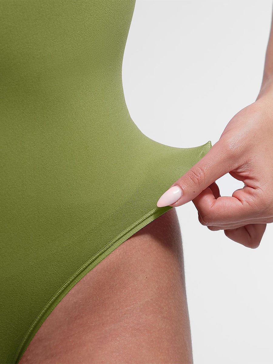 Seamless Bust Support Waist & Abdomen Shaping Thong Bodysuit - FirmaSculpt