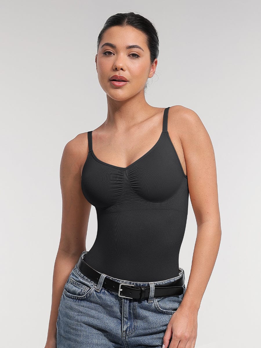 Seamless Tummy Control Thong Bodysuit with Removable Pads - FirmaSculpt