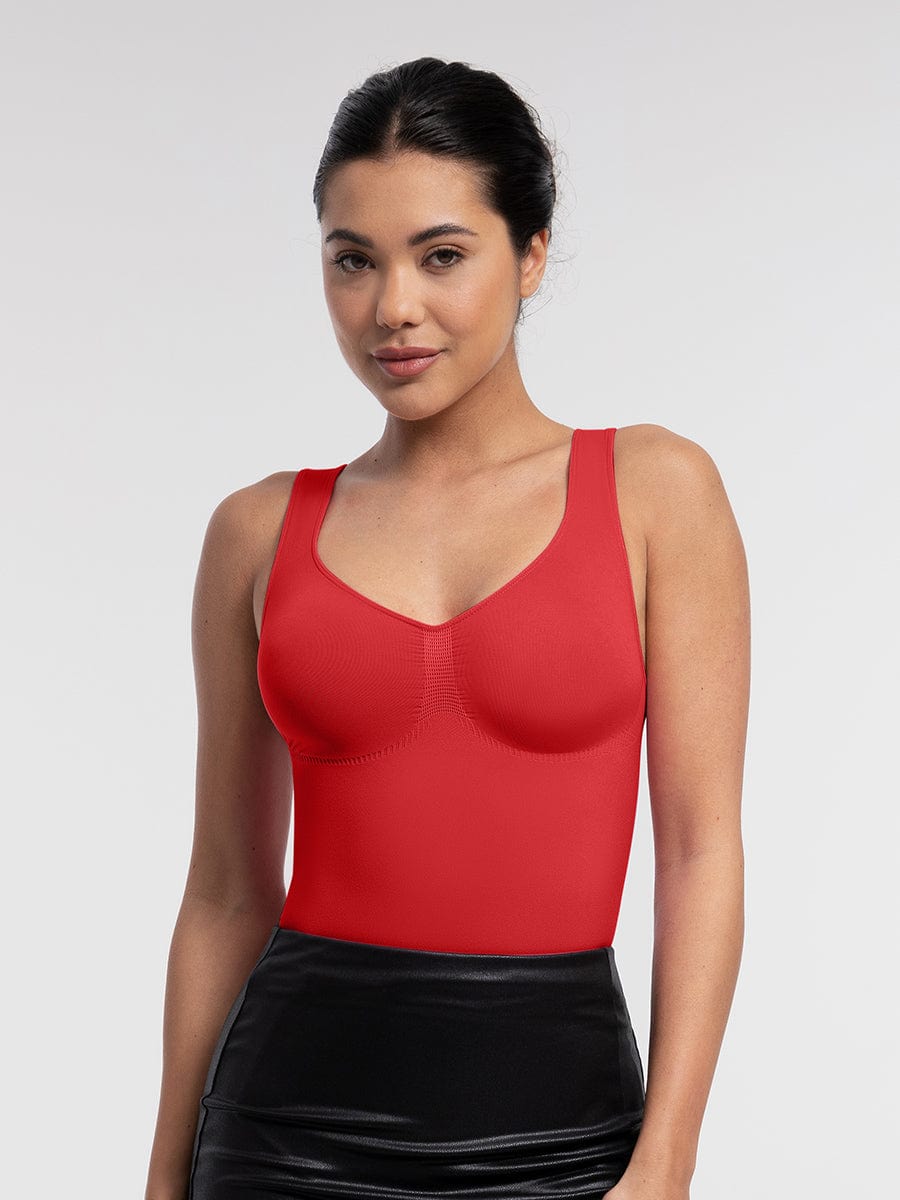 Seamless Bust Support Waist and Abdomen Control Thong Bodysuit - FirmaSculpt