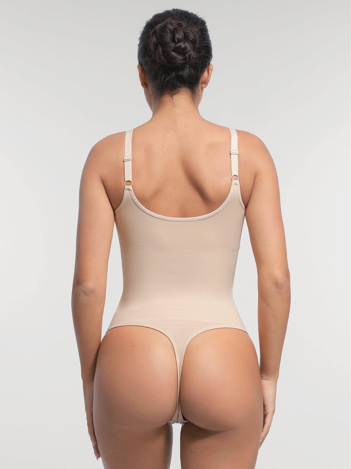 Seamless Built-in Bra Waist and Tummy Control Thong Bodysuit - FirmaActive