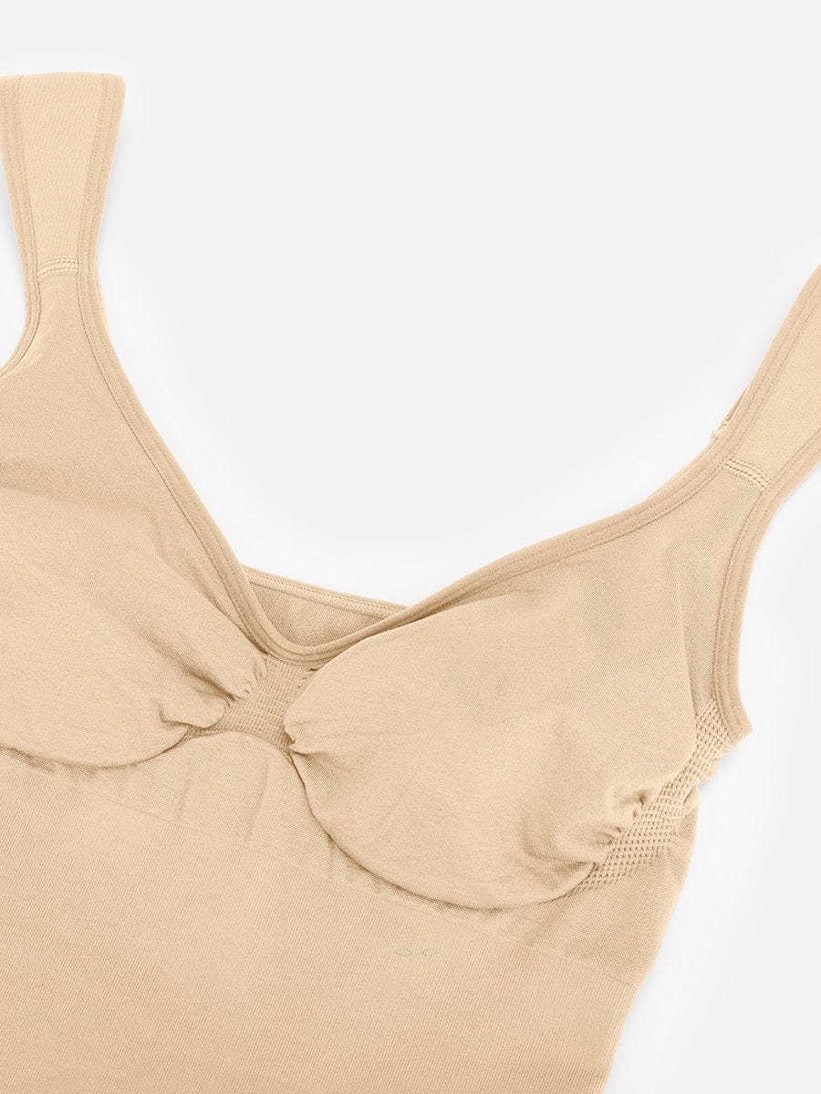 Seamless Diamond Neck Bust Support Waist Control Bodysuit - FirmaSculpt