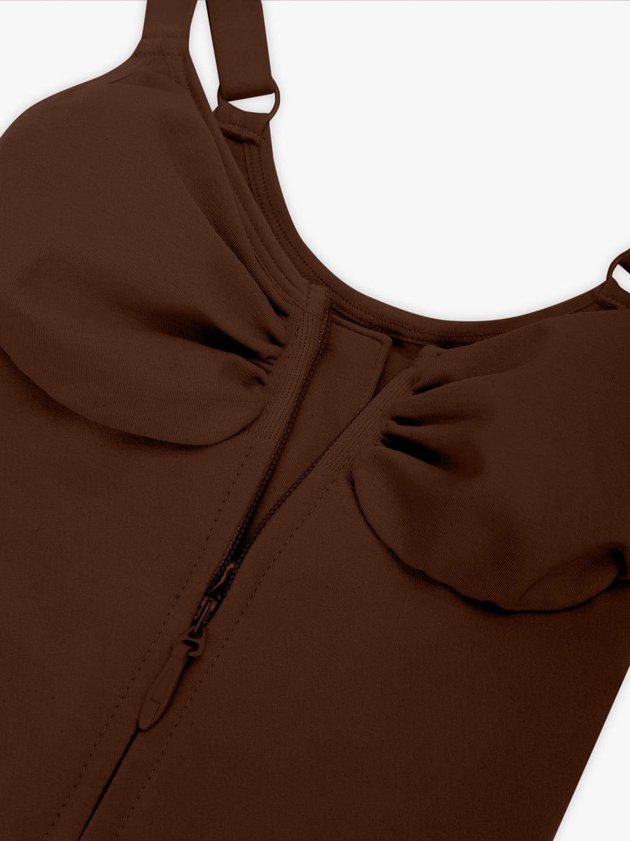 Seamless Plunge Chest Support Bodysuit with Clips Inside - FirmaSculpt