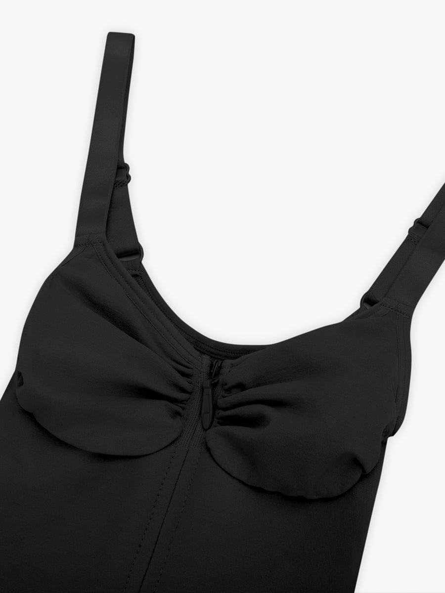 Seamless Plunge Chest Support Bodysuit with Clips Inside - FirmaSculpt