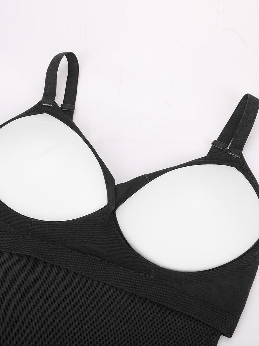 Seamless Built-in Bra Waist and Tummy Control Thong Bodysuit - FirmaActive