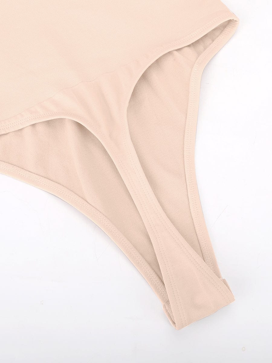 Seamless Built-in Bra Waist and Tummy Control Thong Bodysuit - FirmaActive