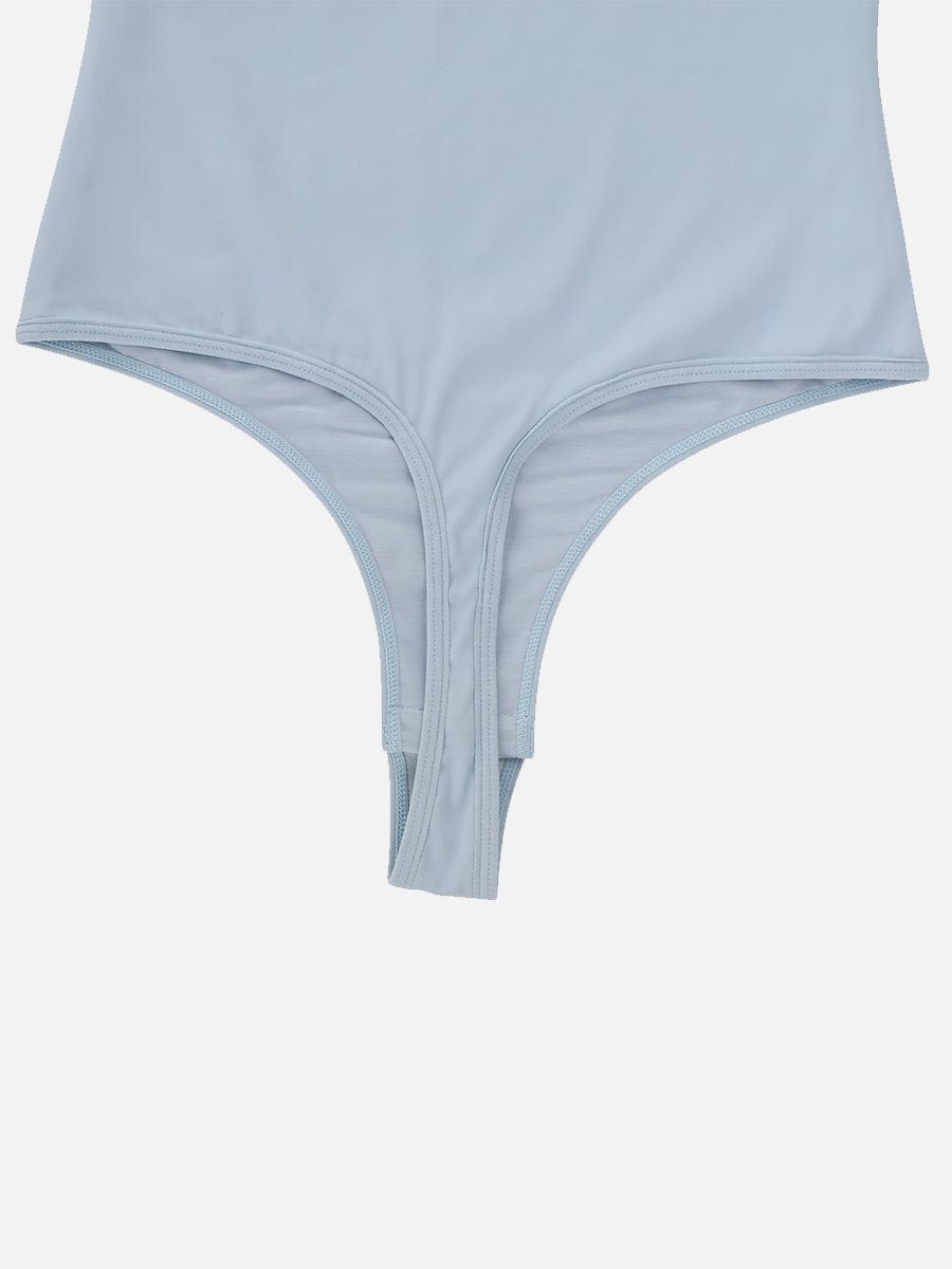 Square-Neck Short-Sleeve Tummy Control Bodysuit - FirmaActive