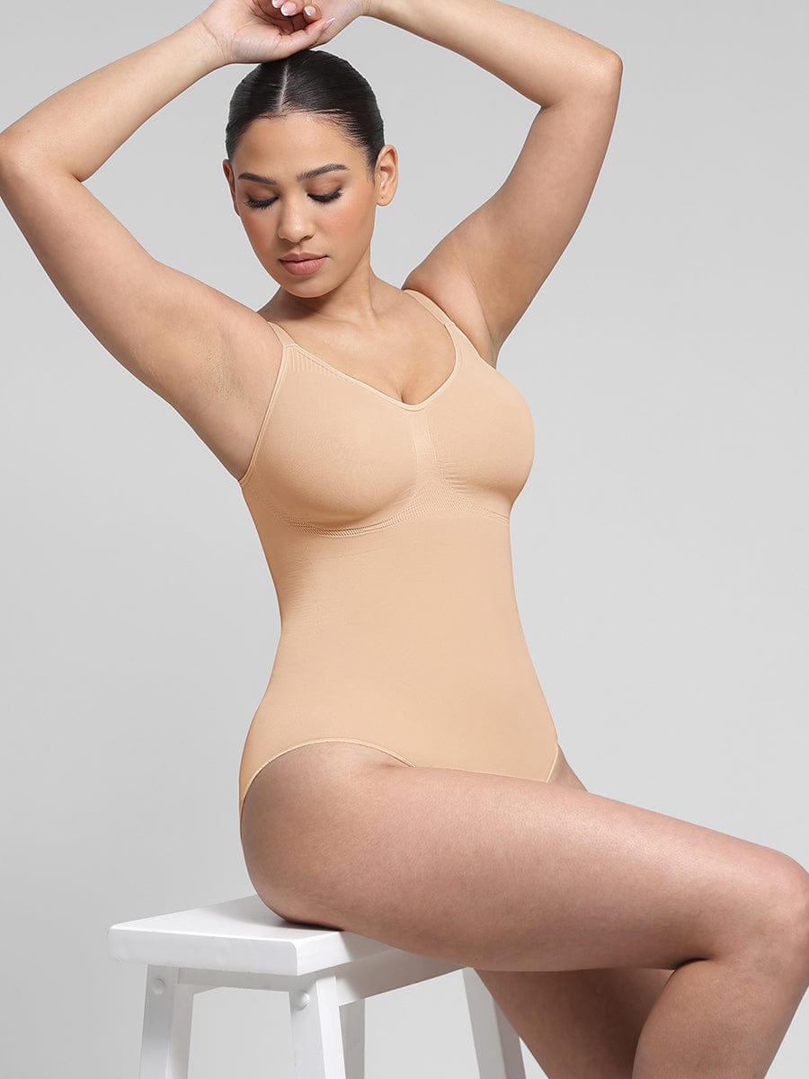Seamless Chest Support Waist Control Shapewear Bodysuit - FirmaSculpt