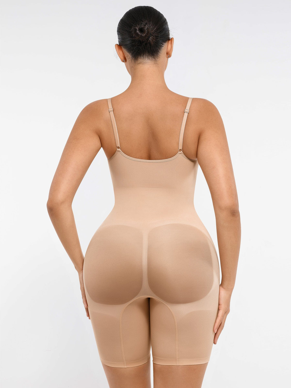 Mid-Thigh Full Body Seamless Shaper with Adjustable Straps - FirmaActive