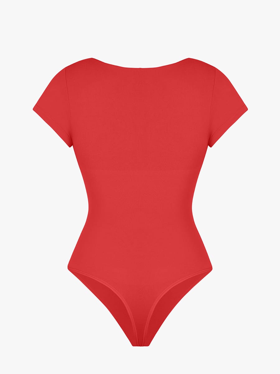 Seamless Bust Support Waist & Abdomen Shaping Thong Bodysuit - FirmaSculpt