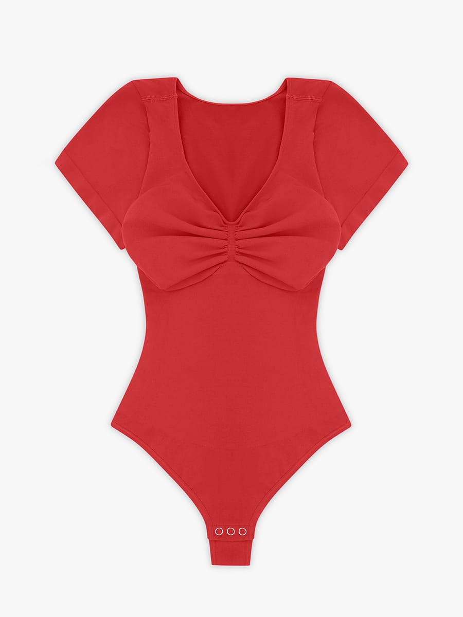 Seamless Bust Support Waist & Abdomen Shaping Thong Bodysuit - FirmaSculpt