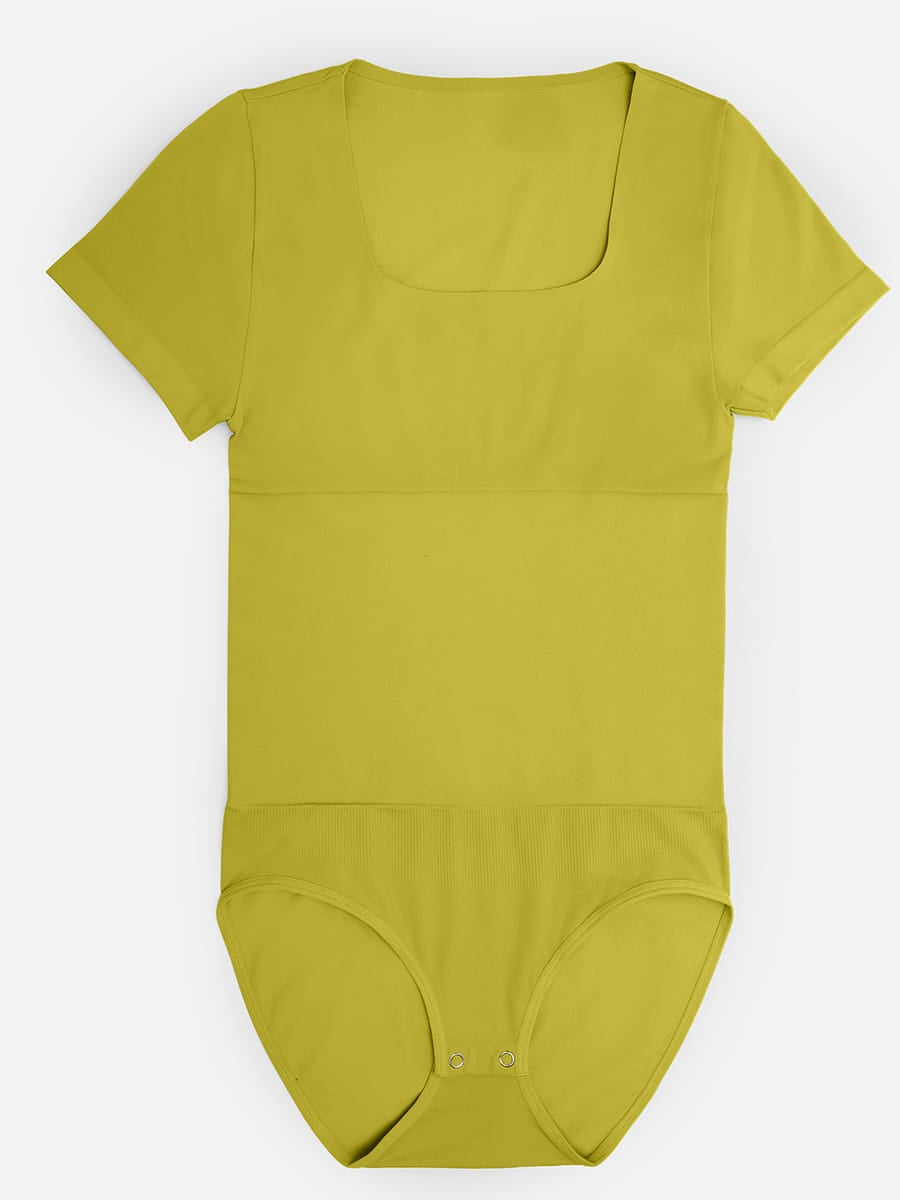 Seamless Scoop Neck Bodysuit with Buttery Soft Tummy Control - FirmaSmooth