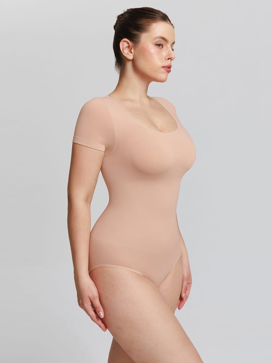 Seamless Scoop Neck Bodysuit with Buttery Soft Tummy Control - FirmaSmooth