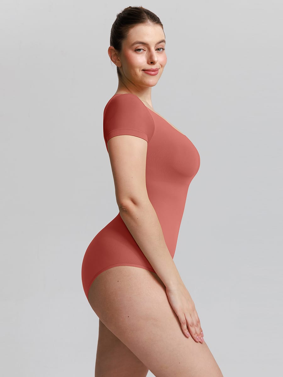 Seamless Scoop Neck Bodysuit with Buttery Soft Tummy Control - FirmaSmooth