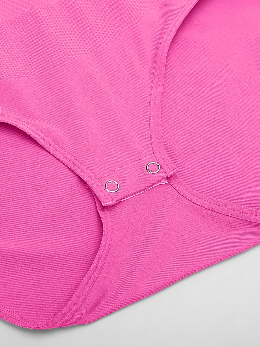 Seamless Buttery Soft Tummy Control Bodysuit Crew Neck - FirmaSoft