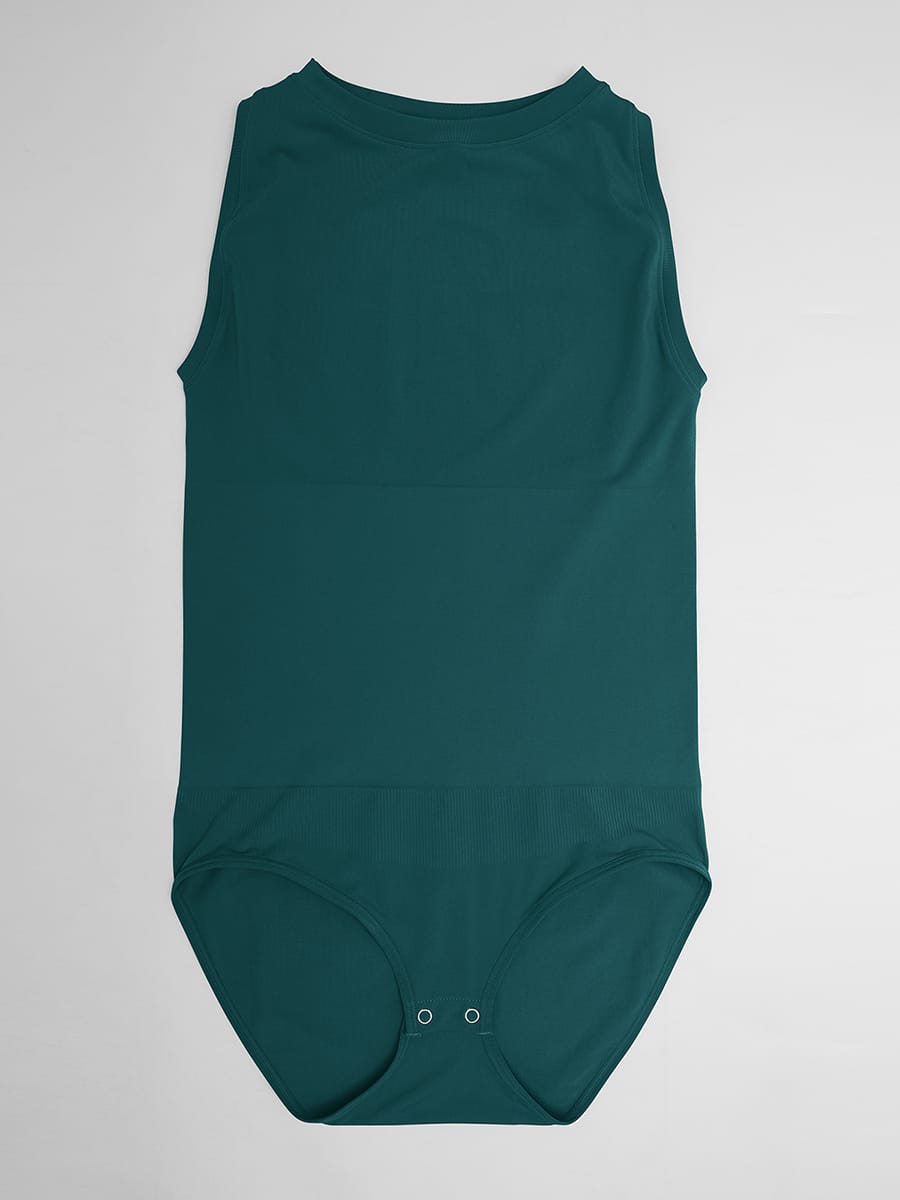 Seamless Buttery Soft Tummy Control Bodysuit Crew Neck - FirmaSoft
