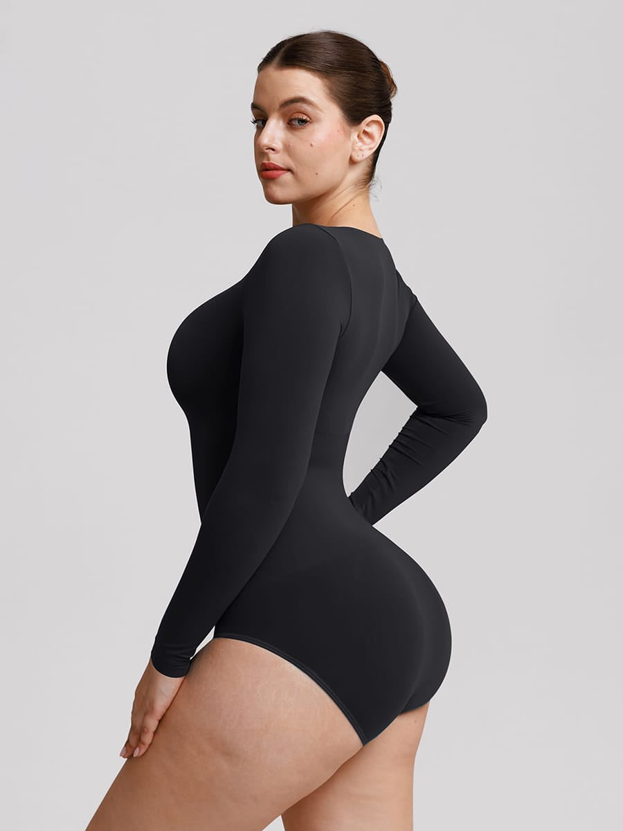 Seamless Butter Soft Scoop Neck Tummy Control Shaping Bodysuit - FirmaSoft