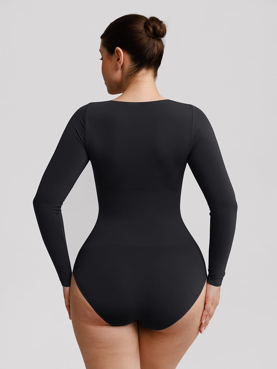 Seamless Butter Soft Scoop Neck Tummy Control Shaping Bodysuit - FirmaSoft