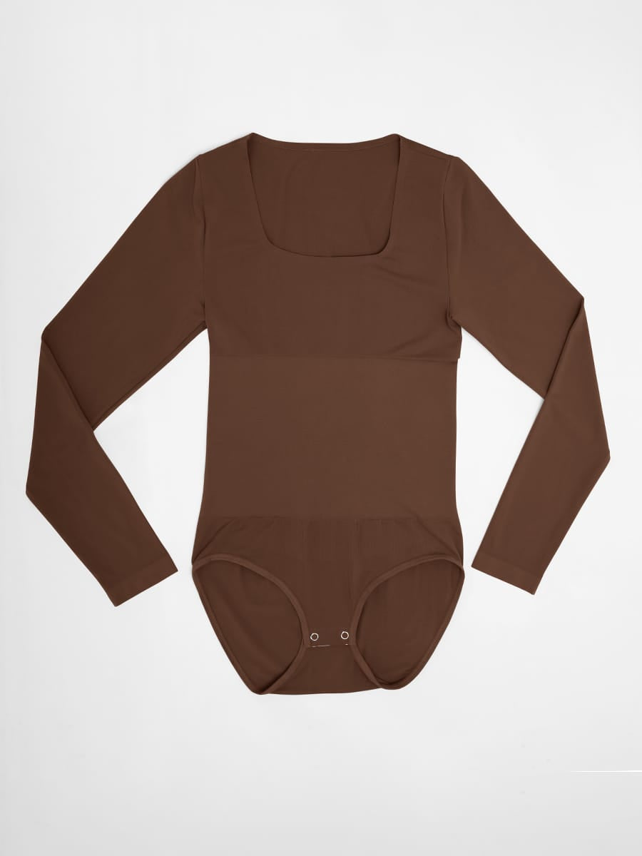 Seamless Butter Soft Scoop Neck Tummy Control Shaping Bodysuit - FirmaSoft