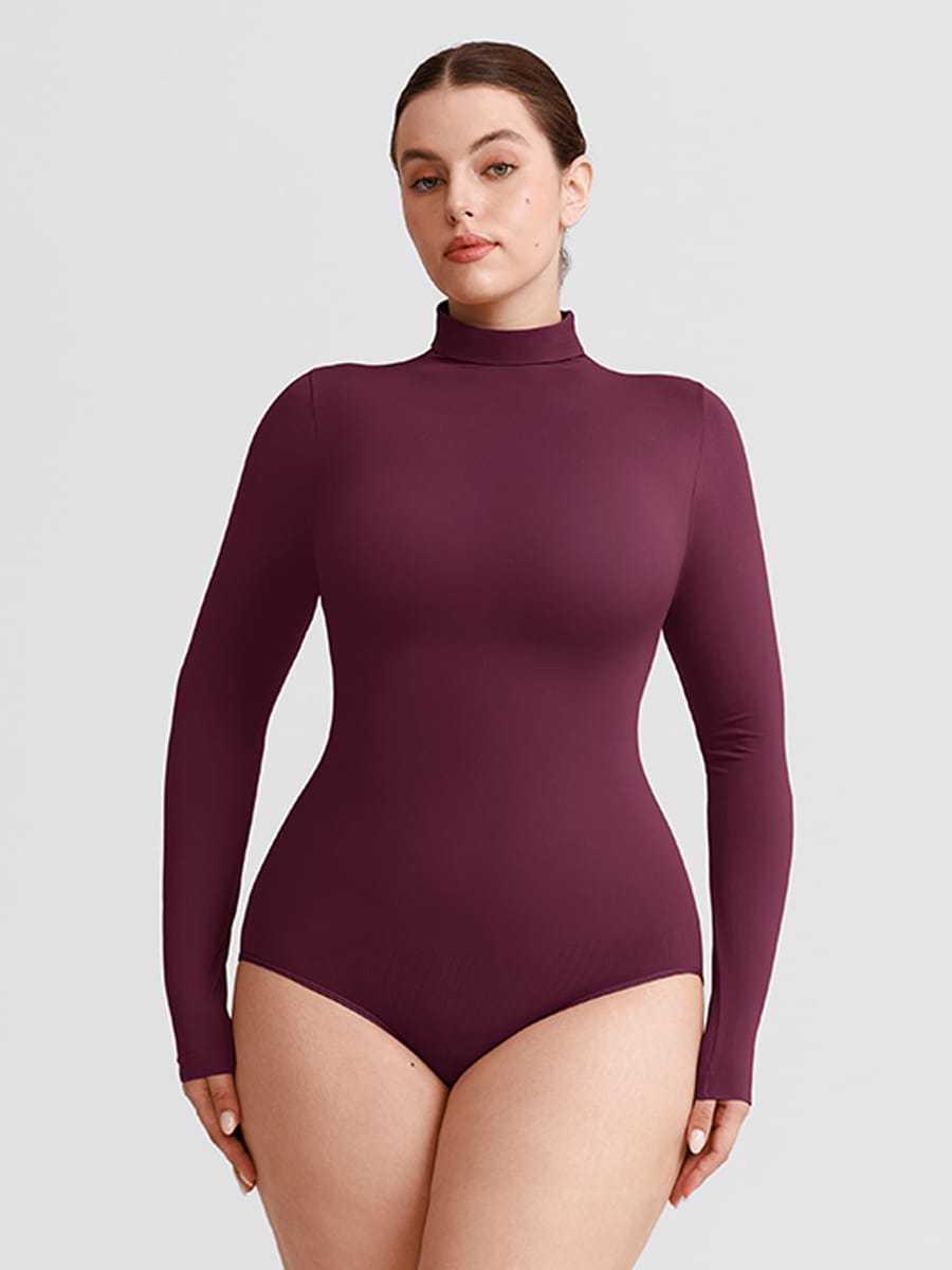 Butter Soft Seamless Snap Crotch Bodysuit Second Skin Stretch Shapewear - FirmaSoft