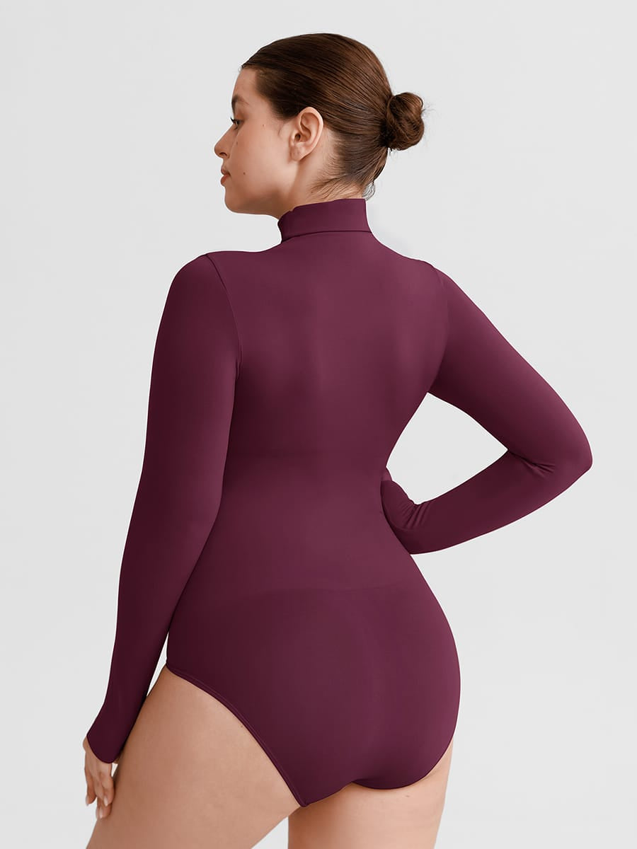 Butter Soft Seamless Snap Crotch Bodysuit Second Skin Stretch Shapewear - FirmaSoft