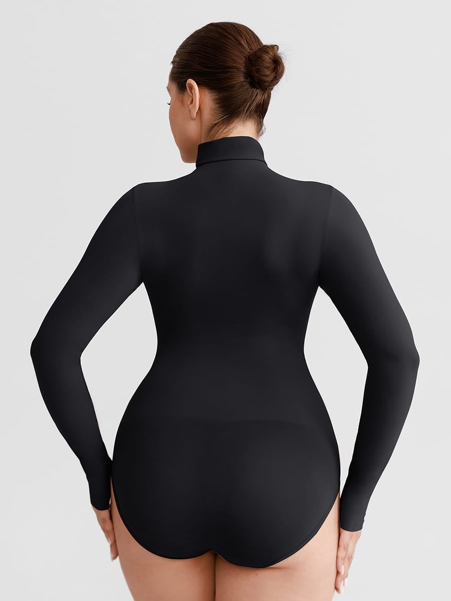 Butter Soft Seamless Snap Crotch Bodysuit Second Skin Stretch Shapewear - FirmaSoft