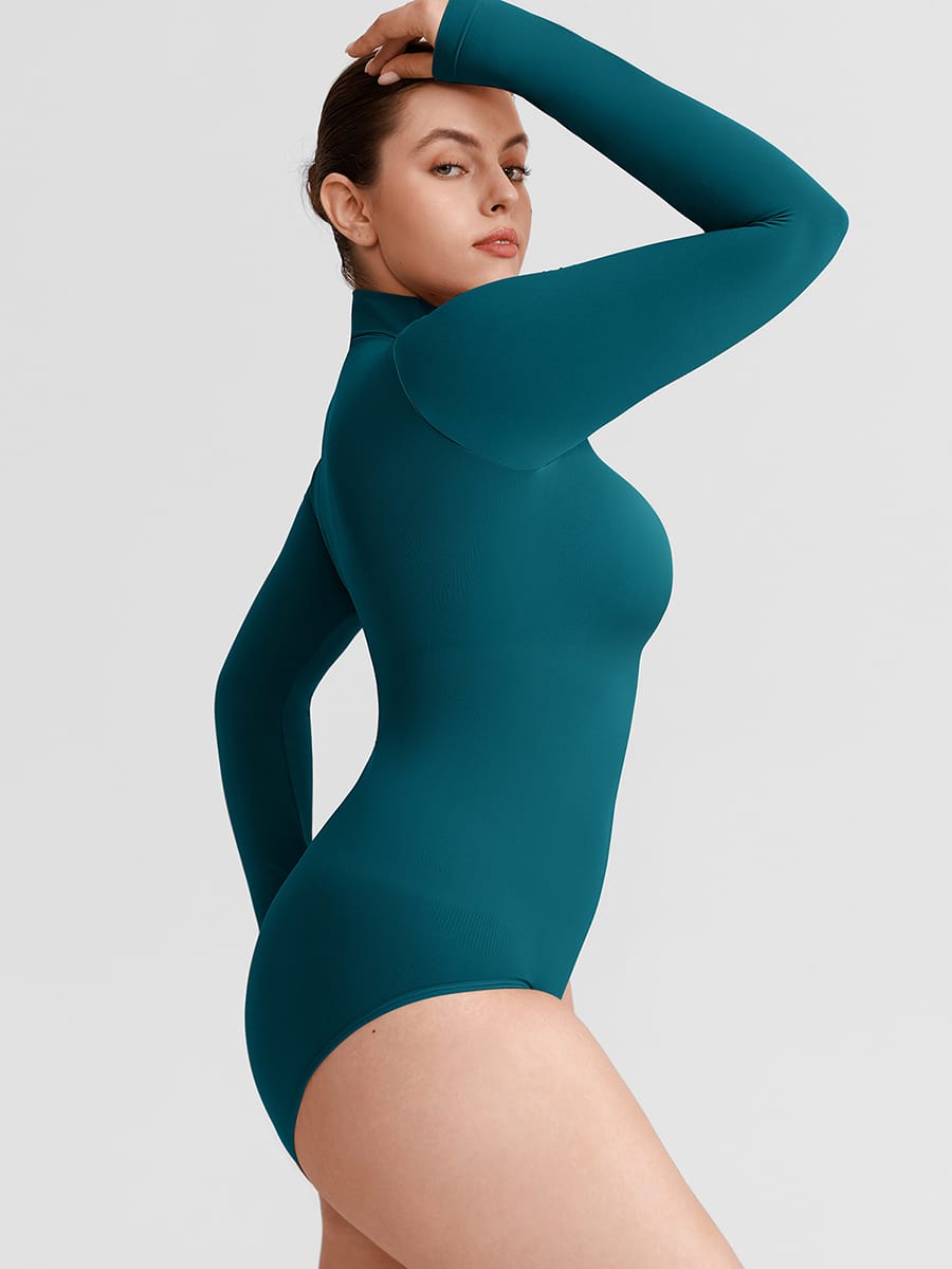 Butter Soft Seamless Snap Crotch Bodysuit Second Skin Stretch Shapewear - FirmaSoft